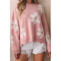 Load image into Gallery viewer, Pink Daisy Sweater
