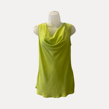 Load image into Gallery viewer, Lime Draped Collar Top