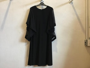 Blk butterfly sleeve dress