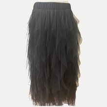 Load image into Gallery viewer, Blk Tulle Waterfall skirt