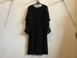 Blk butterfly sleeve dress