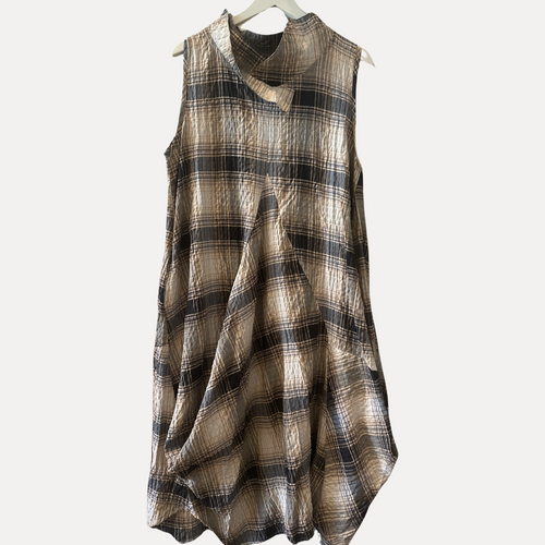 Taupe blk plaid Glam