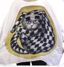 Load image into Gallery viewer, Checkered Cat Top