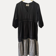 Load image into Gallery viewer, Black/Graphite Ruffle Dress